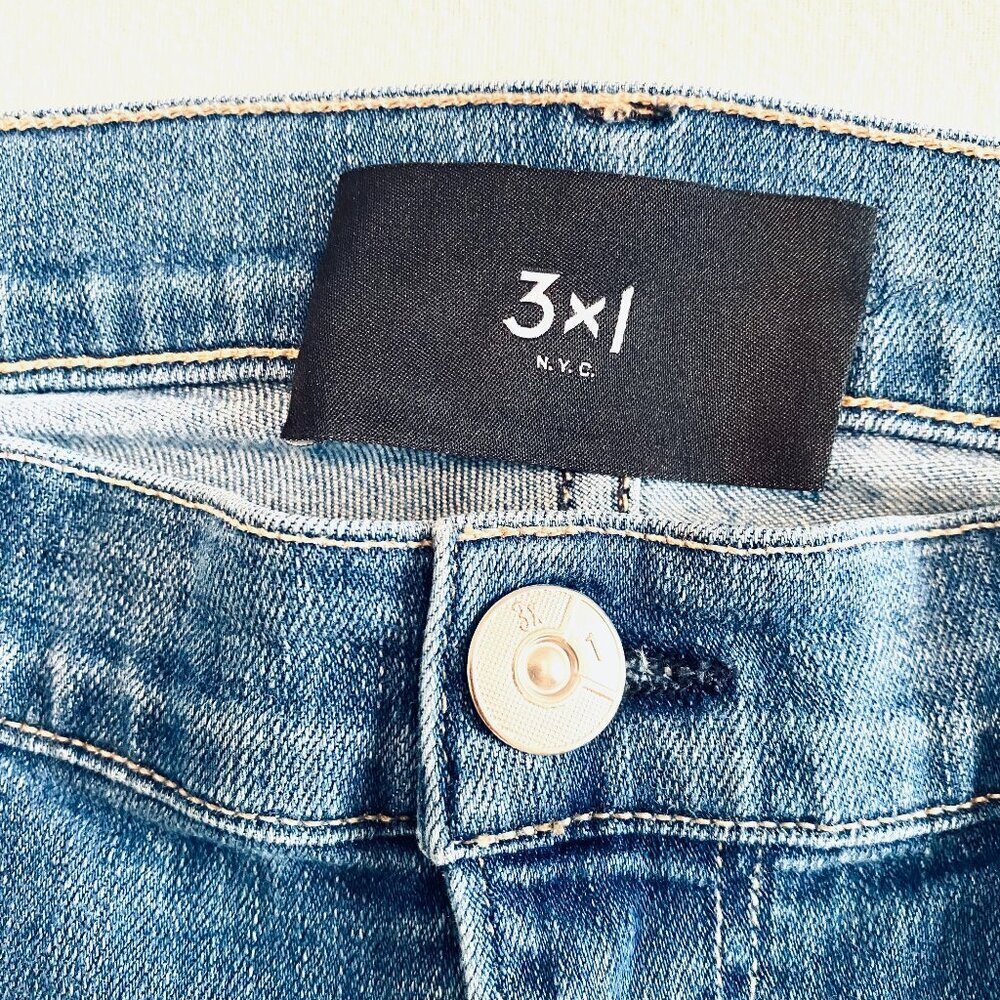 3X1 NYC jeans 31 high high waisted staight leg selvedge - Picture 3 of 10